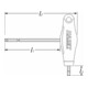 HAZET Schroevendraaier ∙ met T-greep 829KK-2.5 ∙ Binnen-zeskant-profiel ∙ 2.5 mm-5