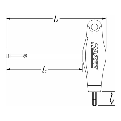 HAZET Schroevendraaier ∙ met T-greep 829KKT-T10 ∙ Binnen-TX-profiel ∙ T10