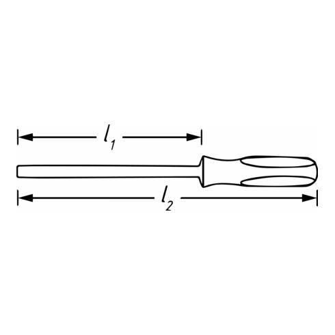HAZET Schroevendraaier 801NK-35 ∙ Sleufprofiel ∙ 0.6 x 3.5 mm