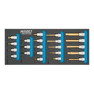 HAZET Schroevendraaier doppenset 163-571/22 22 stuks