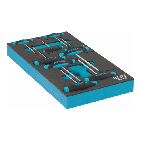 HAZET Schroevendraaierset met T-greep 163-182/9 Binnen TX-profiel T 6 - T 30 Aantal gereedschappen: 9
