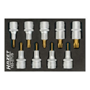 HAZET Schroevendraaierset TX 163-271/9 Vierkant hol 12,5 mm (1/2 inch) Binnenwerk TX-profiel T 20 - T 60 Aantal gereedschappen: 9