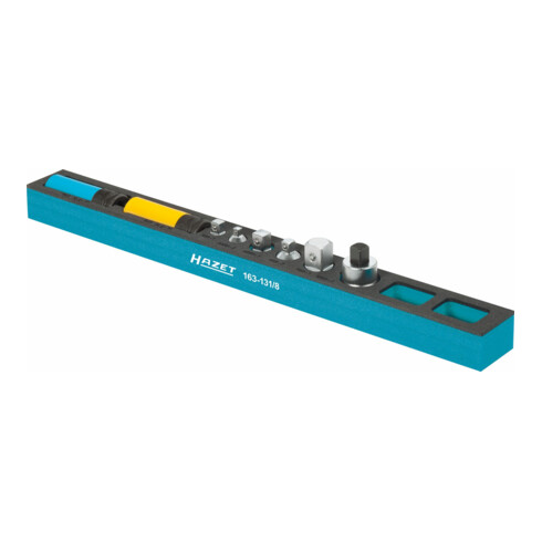 HAZET Serie di chiavi a bussola 163-131/8, Attacco quadro, cavo, 6,3mm (1/4"), Attacco quadro, cavo, 10mm (3/8"), Attacco quadro, cavo, 12,5mm (1/2"), Attacco quadro, cavo, 20mm (3/4")
