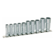 HAZET Serie di chiavi a bussola a doppio esagono 880TZ/10H, Attacco quadro, cavo, 10mm (3/8"), Profilo a doppio esagono esterno, 10, 11, 12, 13, 14, 15, 16, 17, 18, 19