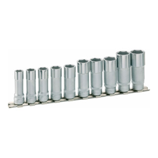 HAZET Serie di chiavi a bussola, Esagono 880LG/10H, Attacco quadro, cavo, 10mm (3/8"), Profilo trazione esagono esterno, 10 – 19
