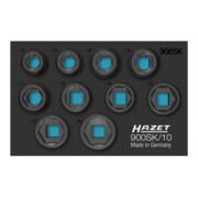 HAZET Serie di chiavi a bussola per avvitatori ad impulso 900SK/10, Attacco quadro, cavo, 12,5mm (1/2"), Profilo trazione esagono esterno, 13 – 24-1