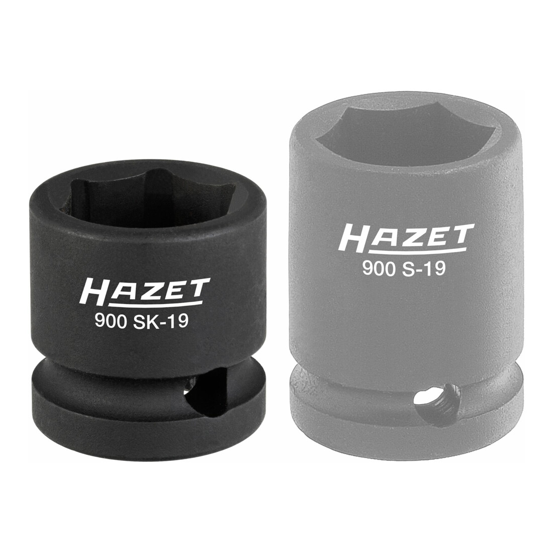 HAZET Serie di chiavi a bussola per avvitatori ad impulso 900SK/10, Attacco quadro, cavo, 12,5mm (1/2"), Profilo trazione esagono esterno, 13 – 24