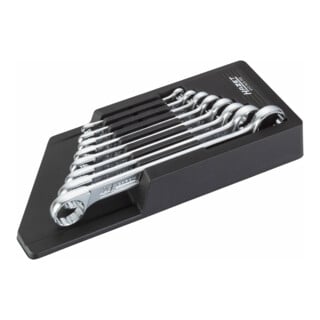 HAZET Serie di chiavi a doppio anello 610N/8RS, Profilo trazione doppio esagono esterno, 6 x 7 – 21 x 22