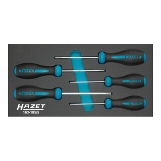 HAZET Serie di giraviti HEXAnamic® 163-185/5, Profilo TX Tamper Resistant, T10 H – T30 H