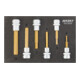 HAZET Serie di inserti chiave a bussola per giraviti 163-302/6, Attacco quadro, cavo, 10mm (3/8"), Profilo esagonale interno, 4 – 10-1