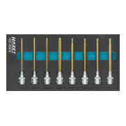 HAZET Serie di inserti chiave a bussola per giraviti 163-468/8, Attacco quadro, cavo, 12,5mm (1/2"), Profilo esagonale interno, Profilo interno TX, 5, 6, 8, 10, T30, T40, T45, T50