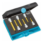 HAZET Serie di inserti chiave a bussola per giraviti 8801/6, Attacco quadro, cavo, 10mm (3/8"), Profilo esagonale interno, 4 – 10