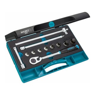 HAZET Serie di inserti chiave a bussola per giraviti 985, Attacco quadro, cavo, 12,5mm (1/2"), Profilo esagonale interno, 5, 6, 8, 10, 12, 14, 17, 19
