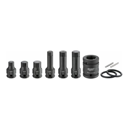HAZET Serie di inserti chiave a bussola per giraviti e avvitatori ad impulso 985S/11, Attacco quadro, cavo, 12,5mm (1/2"), Profilo esagonale interno, 14, 17, 19