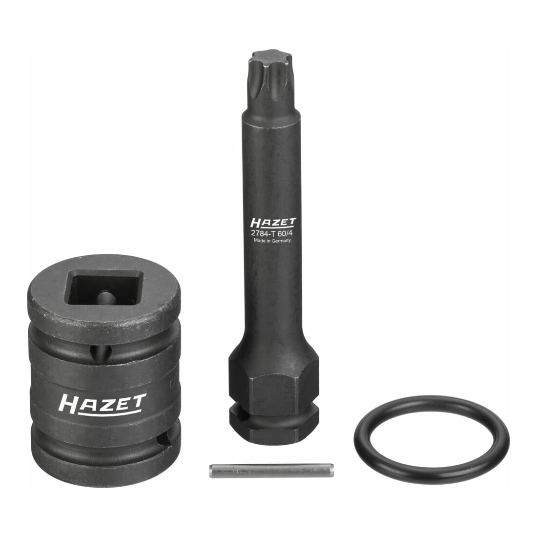 HAZET Serie di inserti chiave a bussola per giraviti per dischi freno 2784-T60/4, Attacco quadro, cavo, 20mm (3/4"), Profilo interno TX, T60