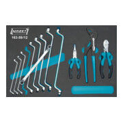 HAZET Serie di utensili, chiavi a doppio anello, pinze 163-59/12, Profilo a doppio esagono esterno, 6 x 7, 8 x 9, 10 x 11, 12 x 13, 14 x 15, 16 x 17, 18 x 19, 20 x 22, 21 x 23