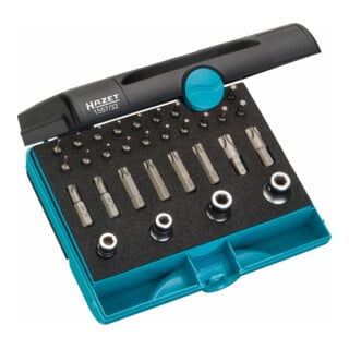 HAZET Serie di utensili, TX 1557/32, Attacco esagonale, massiccio, 6,3 (1/4"), Profilo interno TX, T6 – T552