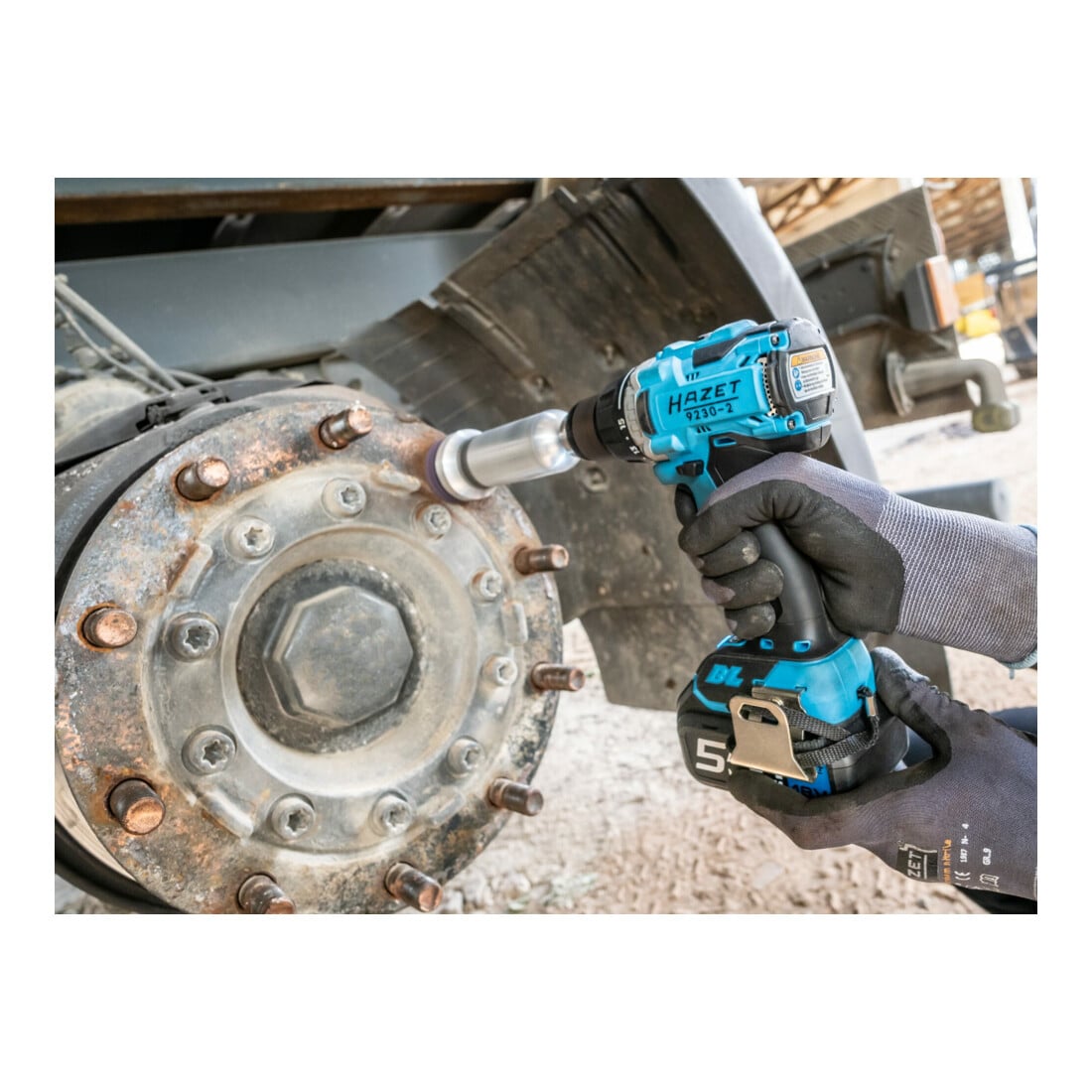 HAZET Serie smerigliatrice per mozzi ruota di veicoli industriali 4961N-23/12