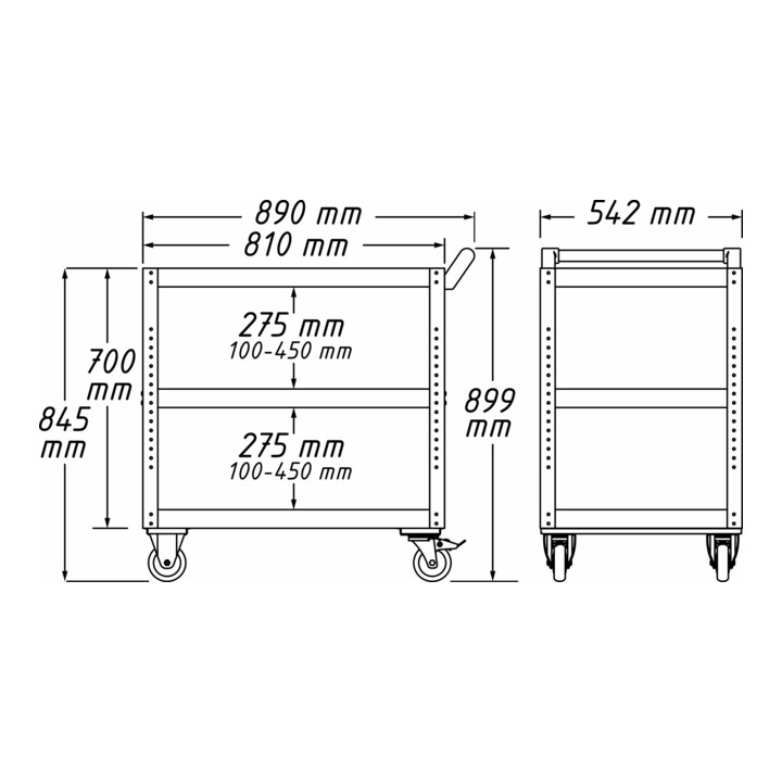 HAZET Service Trolley Assistent 167-3