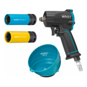 HAZET Set di avvitatori a percussione 9012M/4∙Coppia di allentamento max: 1100 Nm Quadro pieno 12,5mm (1/2") martello a percussione Jumbo