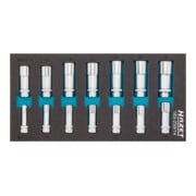 HAZET Set di bussole 163-259/14 quadro cavo 10mm (3/8 pollice) profilo a doppio esagono esterno Traction 9 - 22, 14pz.