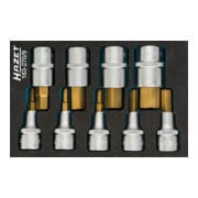 HAZET Set di bussole e cacciaviti 163-270/9 quadro cavo 12,5mm (1/2 pollice) profilo esagonale interno 5 - 19, 9pz.