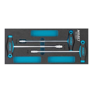 HAZET Set di chiavi a bussola 163-382/3, profilo a esagono esterno 8 - 13, 3pz.