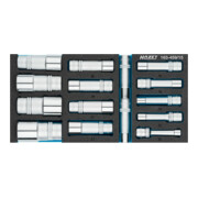 HAZET Set di chiavi a bussola 163-459/15 quadro cavo 12,5mm (1/2 pollice) profilo esagonale esterno Traction 10 - 32, 15pz.