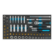 HAZET Set di chiavi a bussola 163-490/60 quadro cavo 6,3mm (1/4 pollice), profilo TX esterno, profilo a esagono esterno Traction, profilo TX interno, profilo a esagono incassato, profilo con intaglio a croce PH, profilo Pozidriv PZ, intaglio