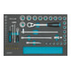HAZET Set di chiavi a bussola 163-57/56 quadro cavo 12,5mm (1/2 pollice), quadro cavo 6,3mm (1/4 pollice) profilo esagonale interno, profilo a intaglio, profilo con intaglio a croce PH, profilo Pozidriv PZ, profilo esagonale esterno Traction-1