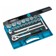 HAZET Set di chiavi a bussola 900AZ quadro cavo 12,5mm (1/2 pollice) profilo esterno a doppio esagono Traction, 23pz.