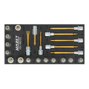 HAZET Set di chiavi a bussola e bussole con inserti TX 163-492/22 quadro cavo 12,5mm (1/2 pollice) profilo interno TX, Profilo TX Tamper Resistant, T 20 - T 70, pz.22