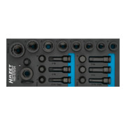 HAZET Set di chiavi a bussola per avvitatori elettrici e a percussione 163-570/24, 24pz.