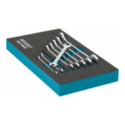 HAZET Set di chiavi a forchetta doppie 163-95/8, profilo a doppio esagono esterno 6x7 - 21x22, 8pz.-4