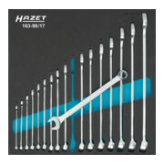 HAZET Set di chiavi combinate 163-98/17 profilo esterno a doppio esagono Traction 6 - 24, 17pz.