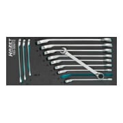 HAZET Set di chiavi combinate a cricchetto 163-509/12, profilo a doppio esagono esterno Traction, 12pz