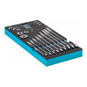 HAZET Set di chiavi combinate a cricchetto 163-515/16, profilo a doppio esagono esterno Traction, 16pz.-2