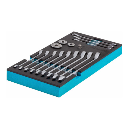 HAZET Set di chiavi combinate a cricchetto 163-515/16, profilo a doppio esagono esterno Traction, 16pz.