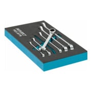 HAZET Set di chiavi combinate a cricchetto 163-97/6, profilo esterno a doppio esagono Traction 8 - 19, 6pz.-2