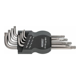 HAZET Set di chiavi maschio piegate 2116LG/8H, profilo interno TX, 8pz.