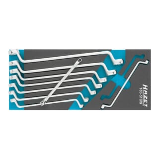 HAZET Set di chiavi poligonali doppie 163-518/9, profilo a doppio esagono esterno Traction, 9pz.