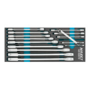 HAZET Set di chiavi poligonali doppie 163-520/15, profilo a doppio esagono esterno Traction, 15pz.