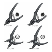 HAZET Set di pinze per anelli di sicurezza 1845/4, 4pz.-2