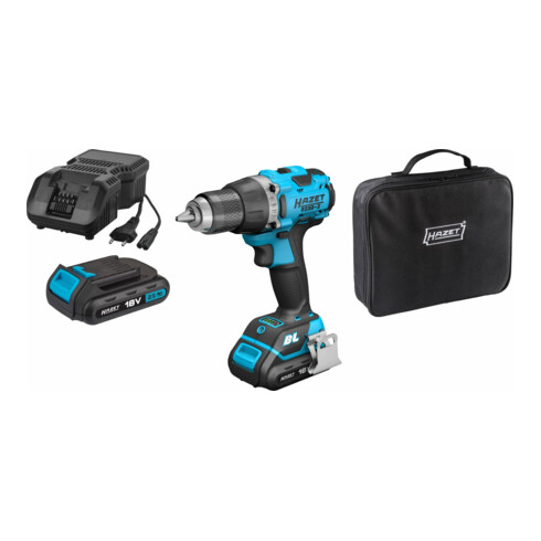 HAZET Set di trapani a batteria, 18 V, 2 Ah, 3pz.9230-2, 3pz.