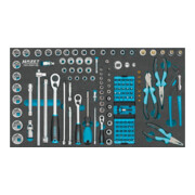 HAZET Set di utensili 163-508/138 quadro cavo 6,3mm (1/4 pollice), quadro cavo 12,5mm (1/2 pollice), esagono pieno 6,3 (1/4 pollice) profilo esagonale esterno Traction, profilo esagonale interno, profilo a intaglio, intaglio a croce-1