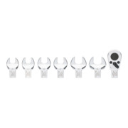 HAZET Set di utensili a innesto 6450D/7 quadro maschio 14x18mm profilo esagonale esterno, quadro pieno 12,5mm (1/2 pollice), 7pz.