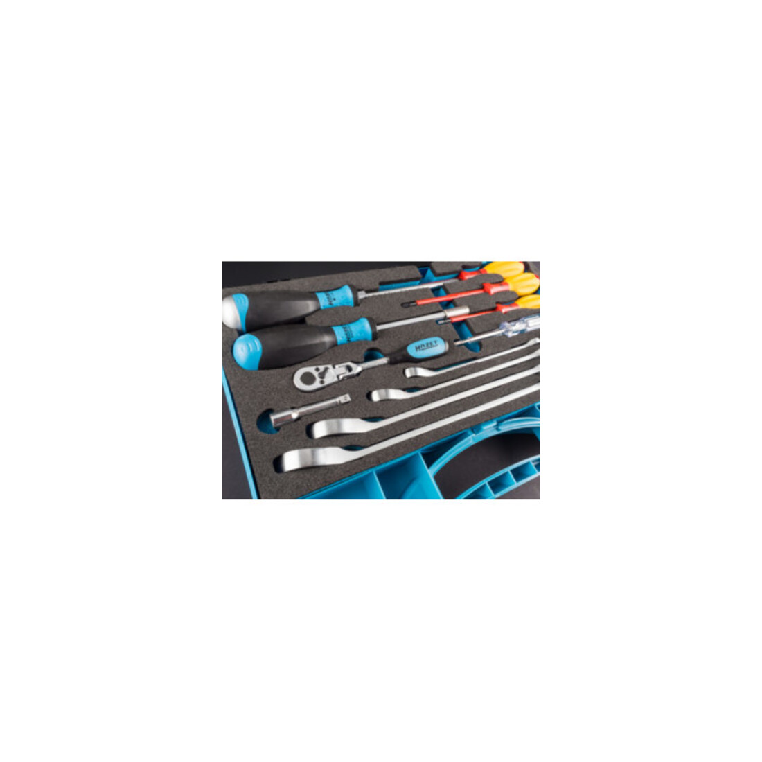 HAZET Set di utensili per impianti sanitari/di riscaldamento 1520/29 ∙ esagono pieno 6,3 (1/4 pollice), quadro cavo 6,3mm (1/4 pollice) ∙ profilo esterno a doppio esagono Traction, profilo esagonale esterno Traction, esagono cavo 6,3 (1/