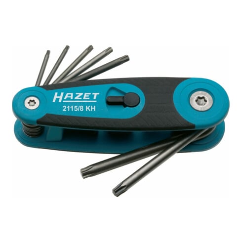 HAZET Set met haakse schroevendraaiers 2115/8KH ∙ Binnen-TORX®-profiel ∙ Aantal gereedschappen: 8