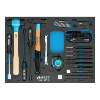 HAZET Set universale 163-143/18 profilo a esagono esterno, 17pz.