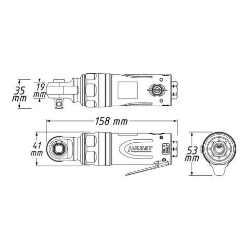 HAZET slag ratelschroevendraaier 9021SR-1